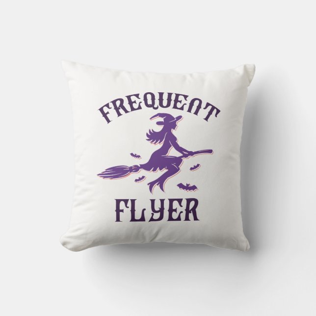 Frequent Flyer Throw Pillow (Front)