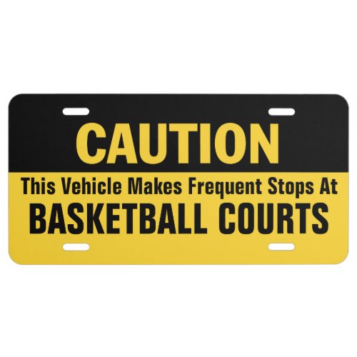 Frequent Stops at Basketball Courts License Plate