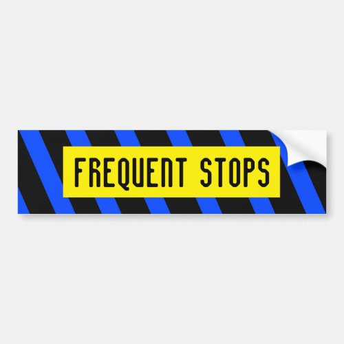 FREQUENT STOPS bumper sticker