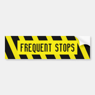 FREQUENT STOPS bumper sticker