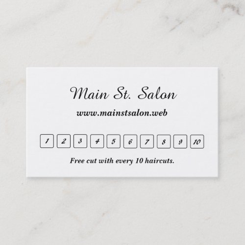 Frequent Visitor 10 Squares Business Cards