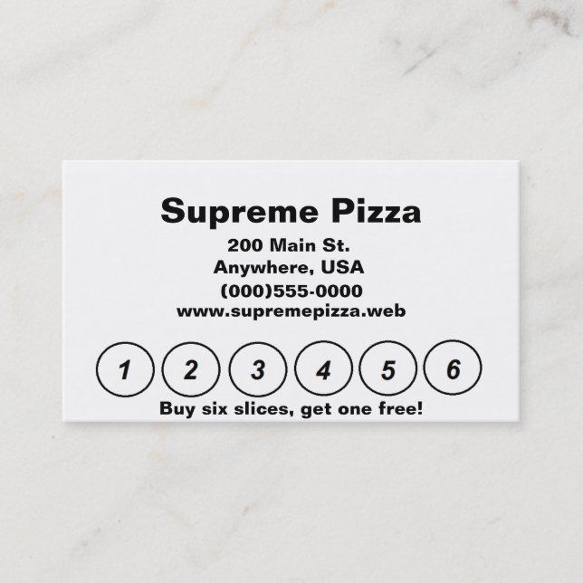 "Frequent Visitor" Business Card (Front)