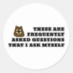 Frequently asked questions that I ask myself Classic Round Sticker