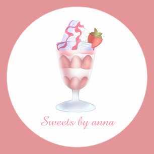 Fresas Con Crema Mexicanas Classic Round Sticker