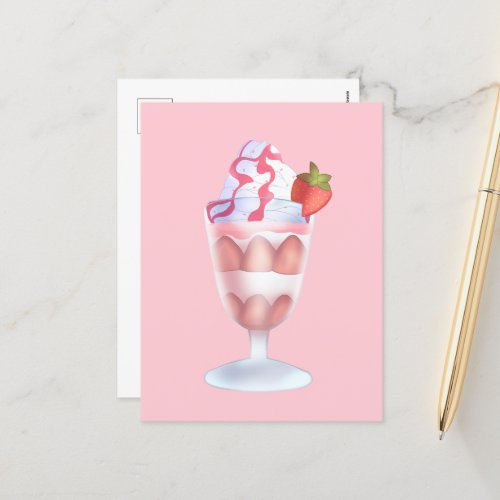 Fresas Con Crema Mexicanas  Postcard