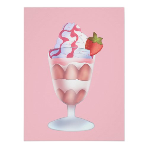 Fresas Con Crema Mexicanas  Poster