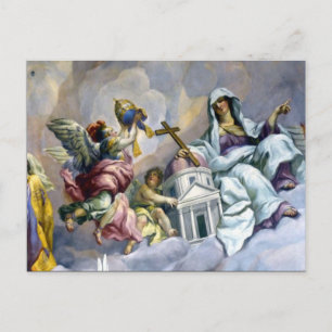fresco baroque church postcard