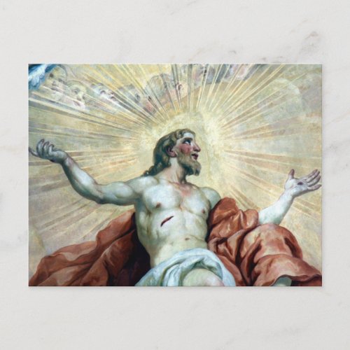 fresco christ postcard