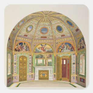 Fresco decoration in the Summer House of Buckingha Square Sticker