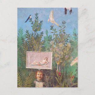 Fresco of a Garden Scene, Pompeii Postcard