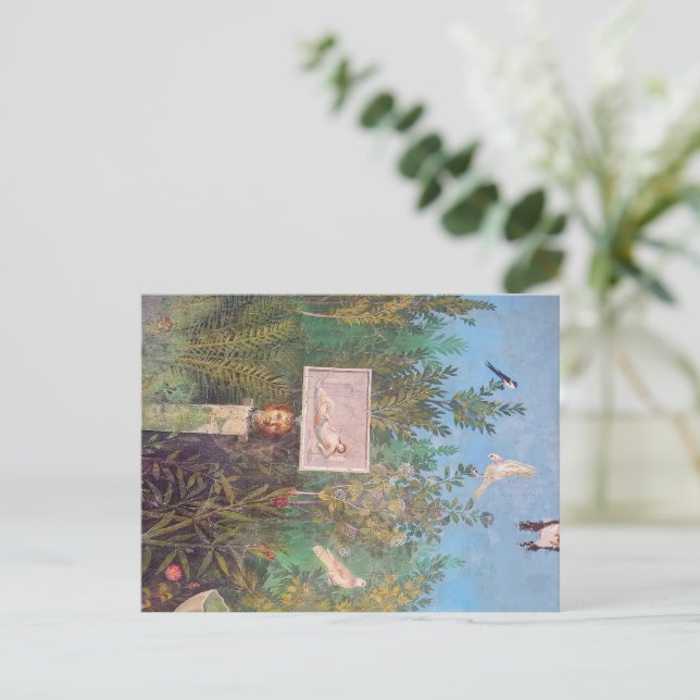 Fresco of a Garden Scene, Pompeii      Postcard (Standing Front)