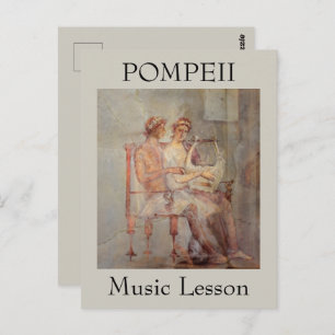 Fresco of a Music Lesson, Pompeii Postcard