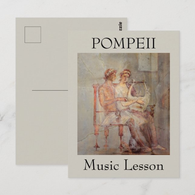 Fresco of a Music Lesson, Pompeii  Postcard (Front/Back)