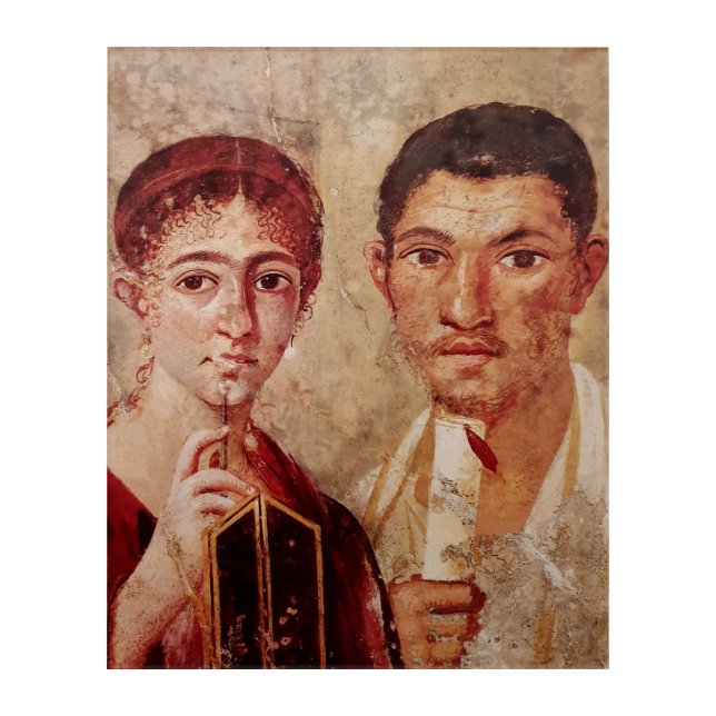 Fresco of Baker Terrentius Neo and his Wife Acrylic Print (Front)