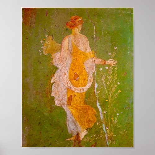 Fresco of Flora in Villa of Ariadne Pompeii	 Poster