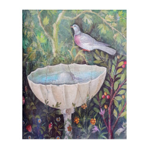 Fresco of Pigeon and a Fountain, Pompeii Acrylic Print