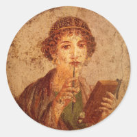 Fresco of Sappho in Pompeii
