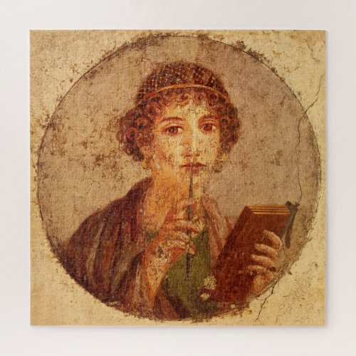 Fresco of Sappho in Pompeii Jigsaw Puzzle