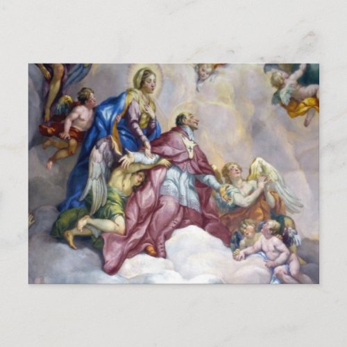 fresco priest postcard