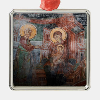 Frescoes from the 14th Century Serbian Church, 2 Metal Ornament