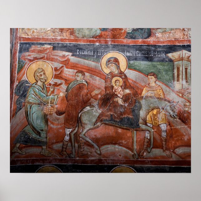 Frescoes from the 14th Century Serbian Church, Poster (Front)