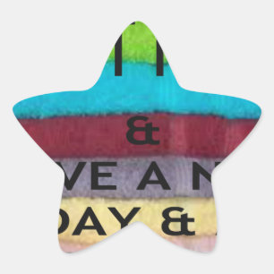 Fresh and Clean: Burst of Color for a Fresh Start Star Sticker