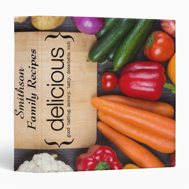 Fresh And Delicious Recipe Binder (Front/Spine)