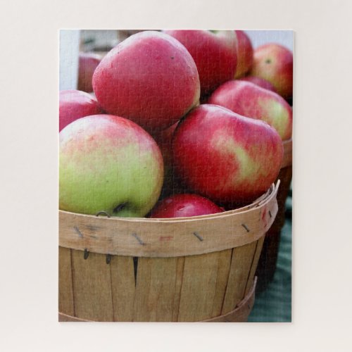 Fresh Apples in Basket at Farmers Market Jigsaw Puzzle
