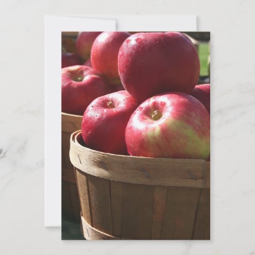 Fresh Apples in Basket Dinner Party Invitation