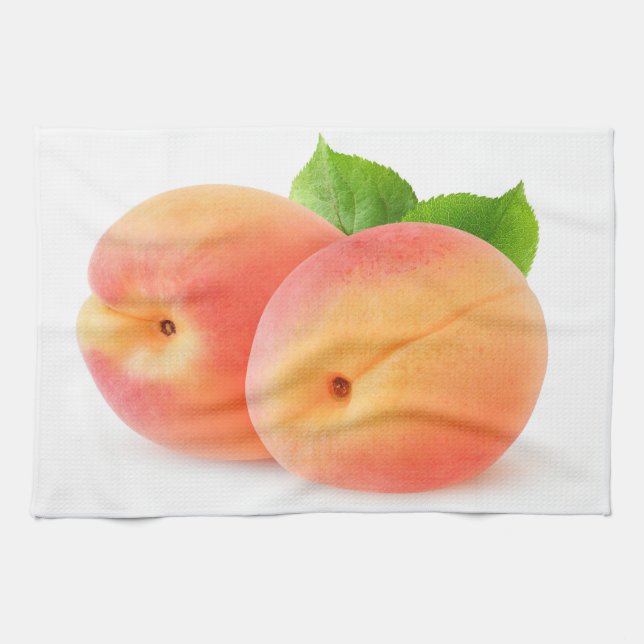 Fresh apricots kitchen towel (Horizontal)