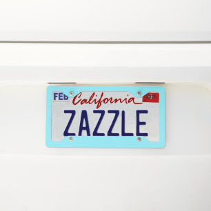 Fresh Aqua Masterpiece B Style License Plate Frame