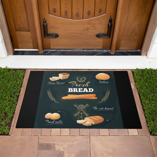 Fresh Artisan Bread Bakery Loaf Rolls Baguette  Doormat (Creator Uploaded)