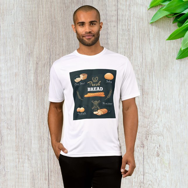 Fresh Artisan Bread Bakery Loaf Rolls Baguette  T-Shirt (Creator Uploaded)