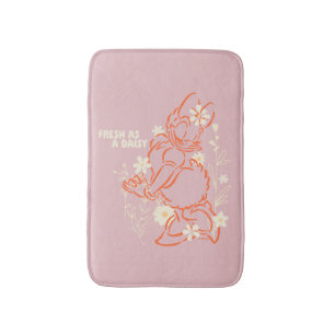 Fresh as a Daisy Minimalist Floral Graphic Bath Mat