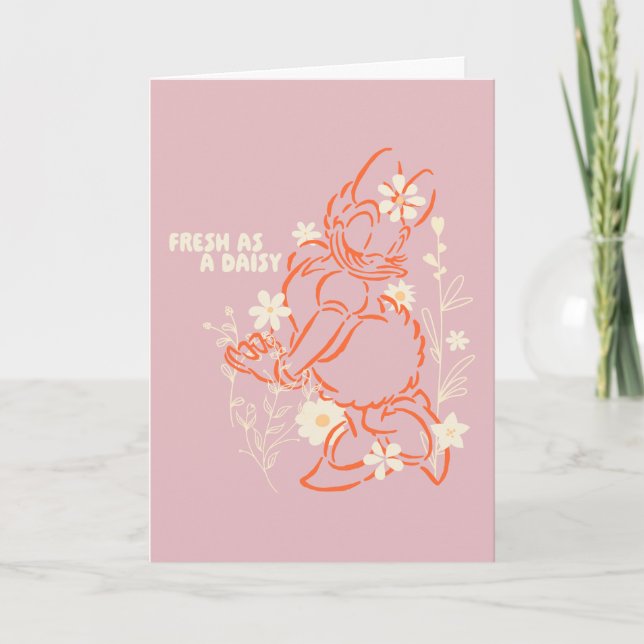 Fresh as a Daisy Minimalist Floral Graphic Card (Front)