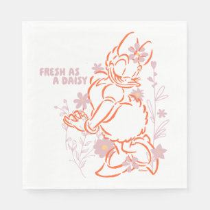 Fresh as a Daisy Minimalist Floral Graphic Napkins
