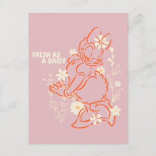 Fresh as a Daisy Minimalist Floral Graphic Postcard