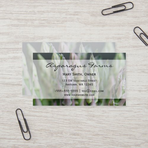 Fresh Asparagus Business Card Template
