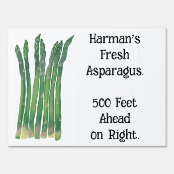 Fresh Asparagus Personalized Yard Signs by Cherylsart at Zazzle