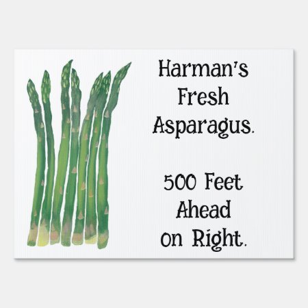 Fresh Asparagus Personalized Yard Signs