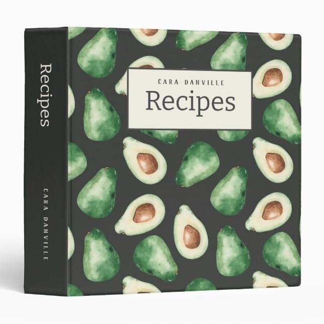 Fresh Avocado Recipe Binder (Front/Spine)