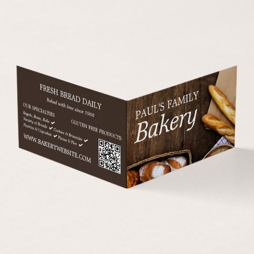 Fresh Baguette Bakers Bakery Store Detailed Business Card