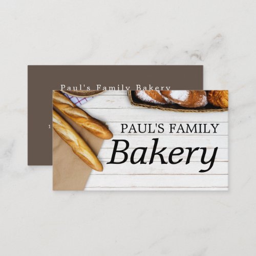 Fresh Baguette Collection Bakers Bakery Store Business Card