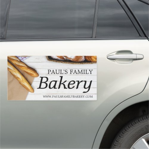 Fresh Baguette Collection Bakers Bakery Store Car Magnet