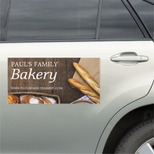 Fresh Baguette Rustic Bakers Bakery Store Car Magnet