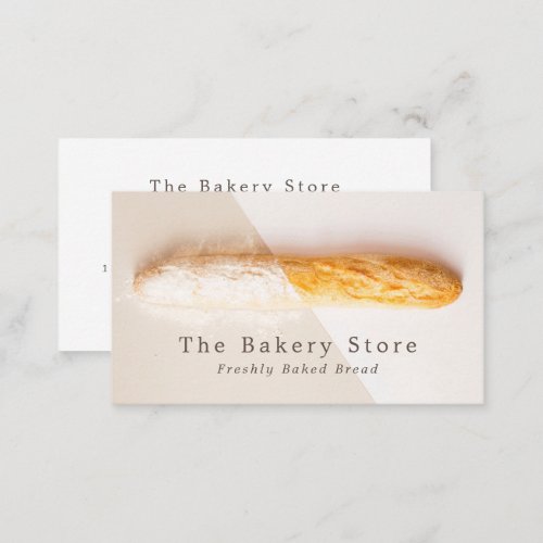 Fresh Baguette Trendy Bakery Business Card