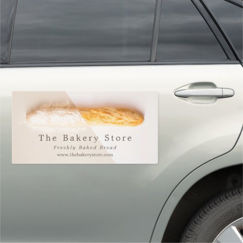 Fresh Baguette Trendy Bakery Car Magnet