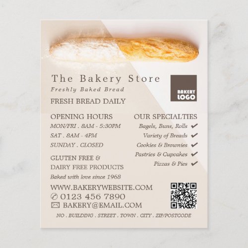 Fresh Baguette Trendy Bakery Store Flyer