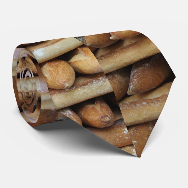 Fresh baguettes at a market neck tie (Rolled)