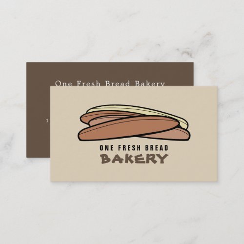 Fresh Baguettes Bakers Bakery Store Business Card